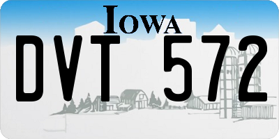 IA license plate DVT572
