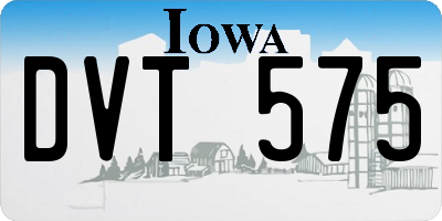 IA license plate DVT575