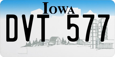 IA license plate DVT577