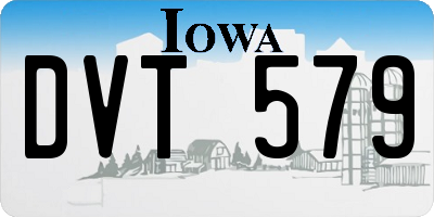 IA license plate DVT579