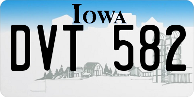 IA license plate DVT582