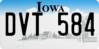 IA license plate DVT584
