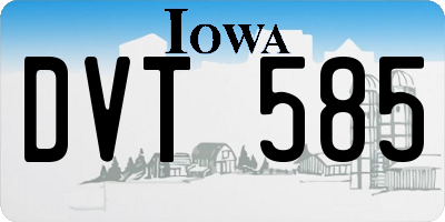 IA license plate DVT585