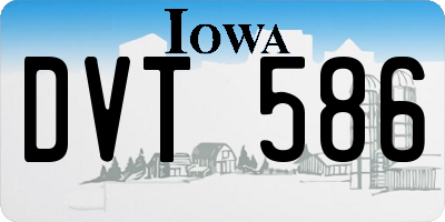 IA license plate DVT586