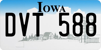 IA license plate DVT588