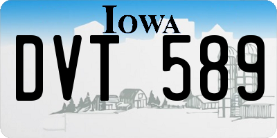 IA license plate DVT589