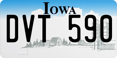 IA license plate DVT590