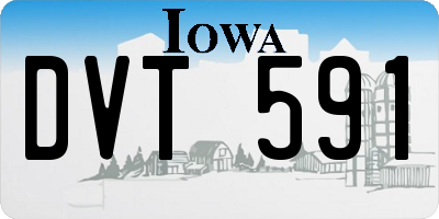 IA license plate DVT591