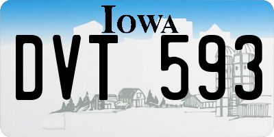 IA license plate DVT593