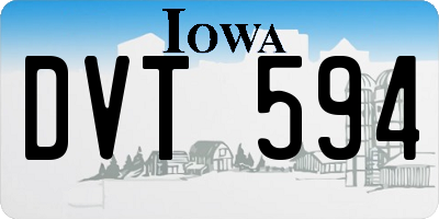 IA license plate DVT594