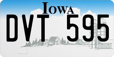 IA license plate DVT595