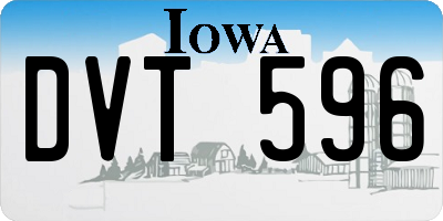 IA license plate DVT596