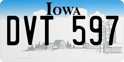IA license plate DVT597