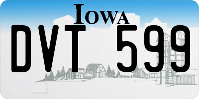 IA license plate DVT599