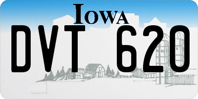 IA license plate DVT620