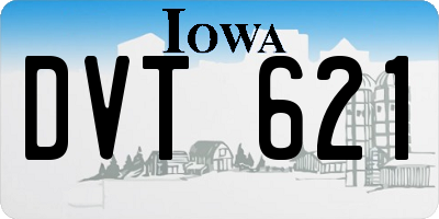 IA license plate DVT621
