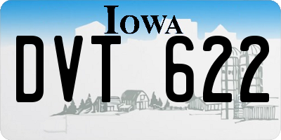 IA license plate DVT622