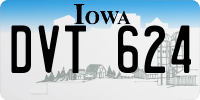 IA license plate DVT624