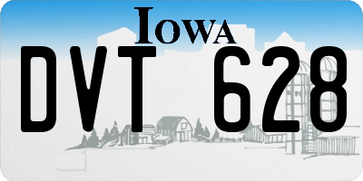 IA license plate DVT628