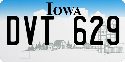 IA license plate DVT629