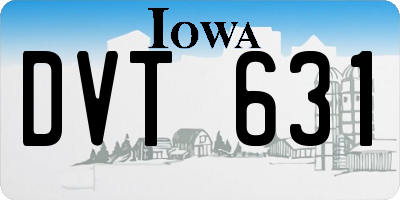 IA license plate DVT631