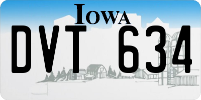 IA license plate DVT634