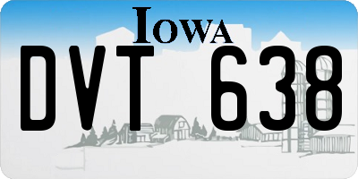 IA license plate DVT638