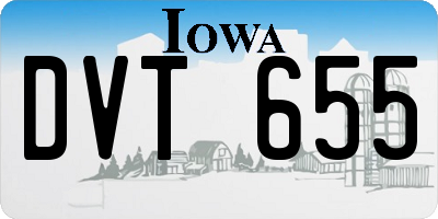 IA license plate DVT655