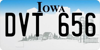 IA license plate DVT656