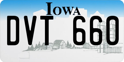 IA license plate DVT660