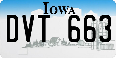 IA license plate DVT663