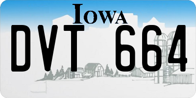 IA license plate DVT664