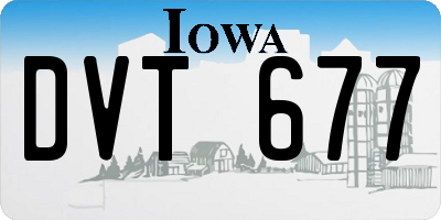 IA license plate DVT677
