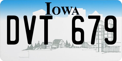 IA license plate DVT679
