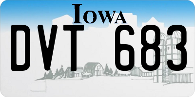 IA license plate DVT683