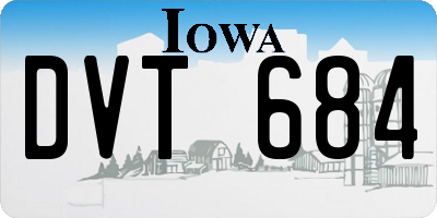 IA license plate DVT684