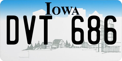IA license plate DVT686