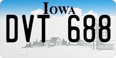 IA license plate DVT688