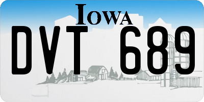 IA license plate DVT689