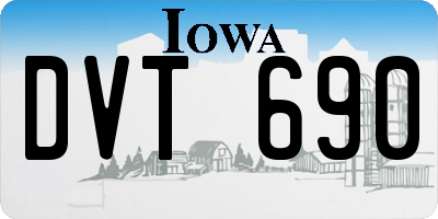 IA license plate DVT690