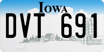 IA license plate DVT691