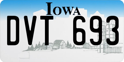 IA license plate DVT693