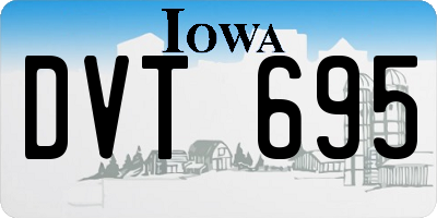 IA license plate DVT695
