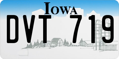 IA license plate DVT719