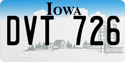 IA license plate DVT726