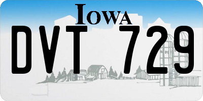IA license plate DVT729