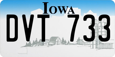 IA license plate DVT733