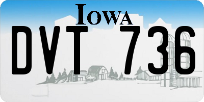 IA license plate DVT736