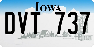 IA license plate DVT737