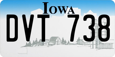 IA license plate DVT738